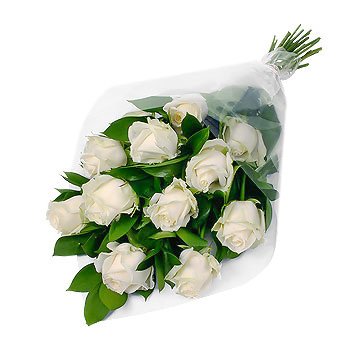 Bouquet of white roses Gentle Roses - view more