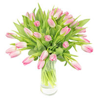 Букет из розовых тюльпанов Весенняя радость - смотреть подробнее