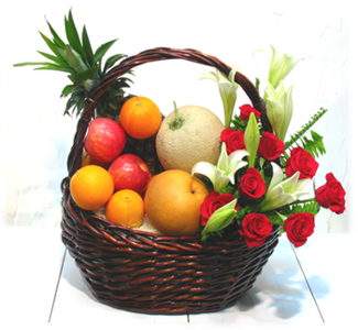 Flower-fruit basket Tasty Day - view more