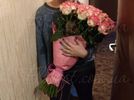 фото букета из 41 розовой розы, доставка в Киеве, Украина