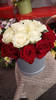Фото 2. Доставка композиции из красных с белыми роз в коробке в Днепр, Украина. florist.com.ua